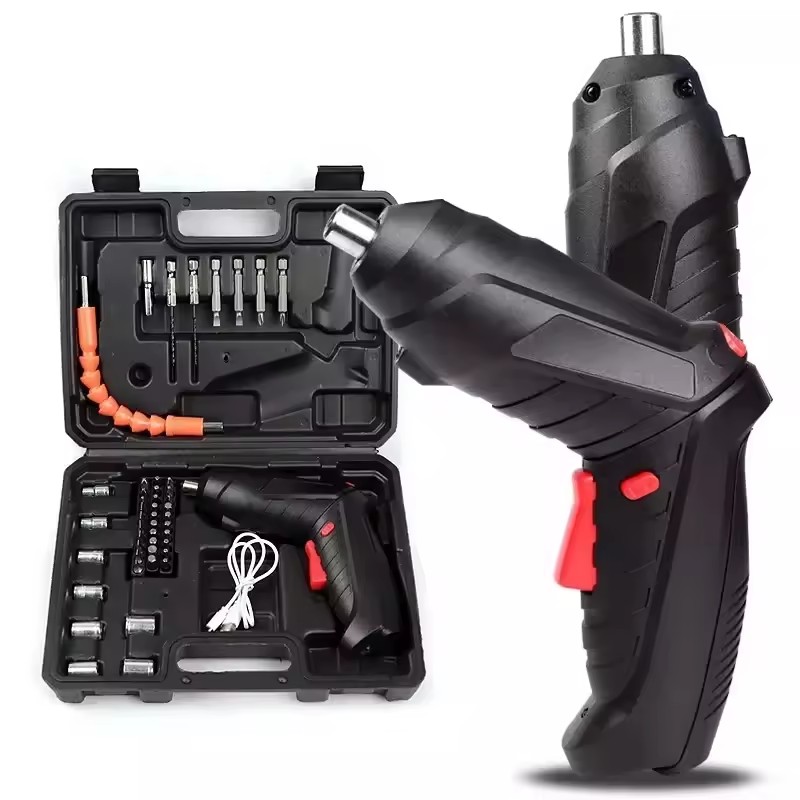 Dual-purpose Lithium Battery Furniture Installation Electric Screwdriver Small Grip Electric Screwdriver Set