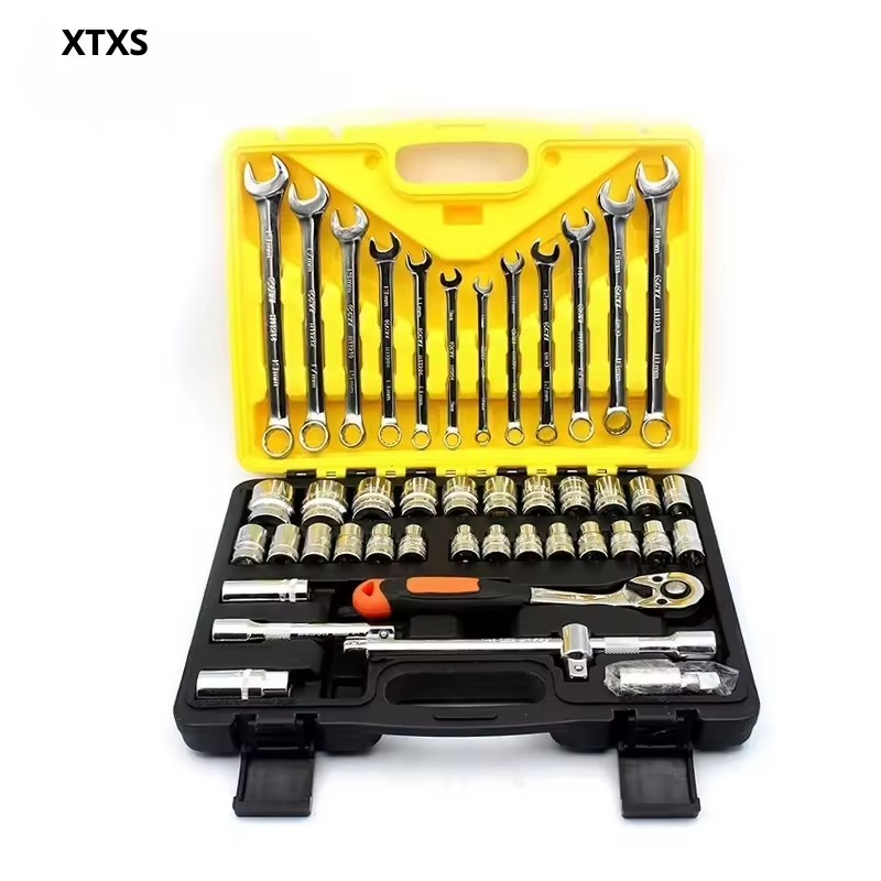 OEM 44pcs/set Auto Repair Tools Adjustable Key Wrench Ratchet Socket Set Chromium-vanadium Steel Various Specifications