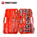 26Pcs Heavy Socket Set 3/4" Drive Deep Impact Socket Set with Ratchet Wrench Head and Curved Lever Wrench