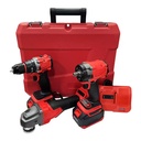 Household Power Tool Set Three-Piece Complete Accessory Kit Lithium Battery Brushless Electric Drill Wrench Plastic 1/2 Drive 1