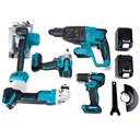 21V Brushless Tools Combo Cordless Drill Power Tool Set Impact Wrench Set Wrench Tool Handheld Grinder Battery Tool Sets