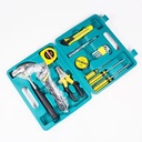 Home Repair Kit with Steel Wrenches Screwdrivers Includes Combination Bits All in a Plastic Tool Box Set