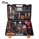 Test 59 Pieces Promotional Metric Combination Tool Socket Set Plastic Chrome Plated Tool Box