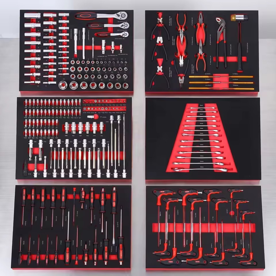 252Pcs Professional Carbon Steel Tool Kit with Storage Case for Workshop Garage Car Mechanical & Home Maintenance
