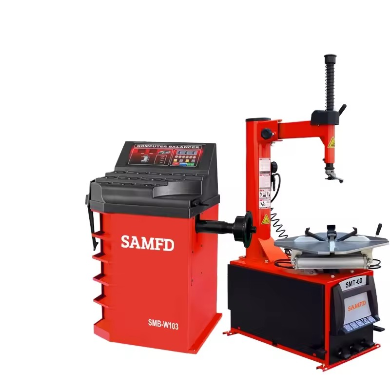 Samfd Customized Fully Automatic Pneumatic Vacuum Tire Changer Removal Machine Balancing Installer 0.75/1.1 HP Motor 8-10
