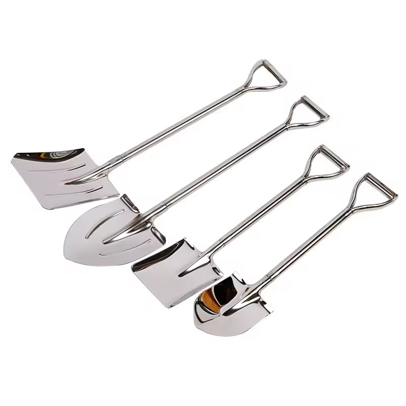 Stainless Steel Garden Shovel Conjoined Spade Wholesale For Agricultural Farming Gardening Outdoor Heavy Duty Use
