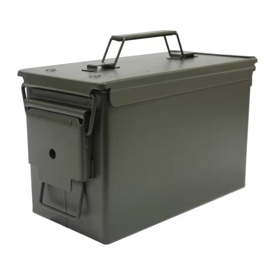 Bullet 9Mm 30+ AMMO Can Waterproof Metal Army Green Ammo Box Steel for Nerf Ammunition Christmas Gifts for Men