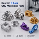 Custom CNC Machining Parts Aluminum Titanium Stainless Steel ±0.005mm 5 Axis Milling Turning Anodizing Services Manufacturers