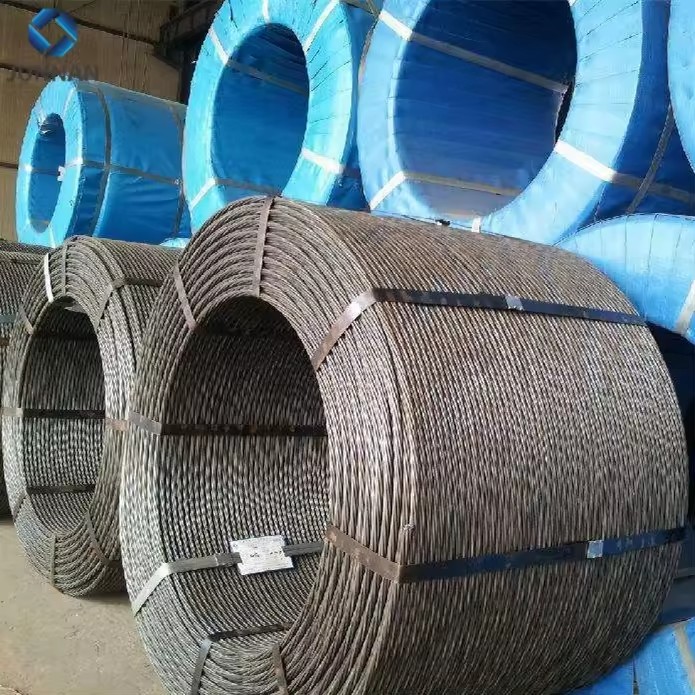 PC Strand 1x7 Wire 12.7mm 9.53mm Prestressed Concrete Unbonded PE Strands Cables Prestressing Steel Strand Cable