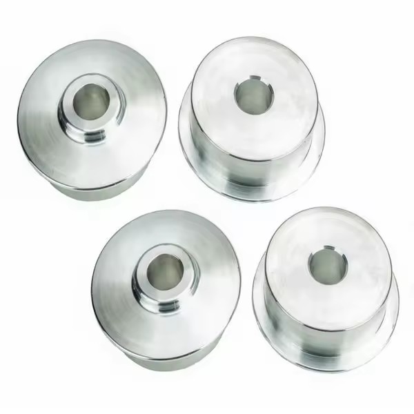 CNC Lathe Machined Solid Aluminum Anodized Rear Subframe Rubber Internally Threaded Alloy/Steel Metal Bushing