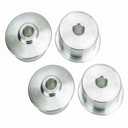 CNC Lathe Machined Solid Aluminum Anodized Rear Subframe Rubber Internally Threaded Alloy/Steel Metal Bushing