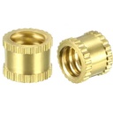CNC Turned M3 Knurled Brass Thread Insert Fastener Oem Cnc Machining Services Custom Brass Embedded Nut Parts or 3D Printer
