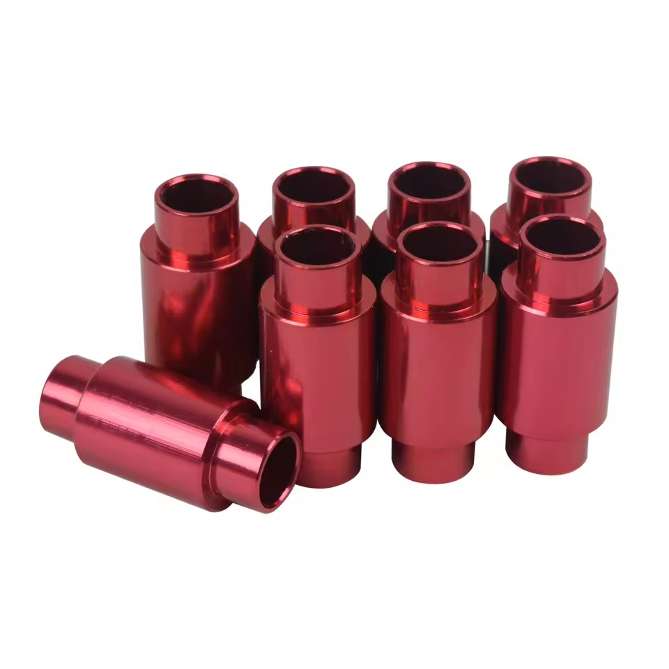 CNC Machining Turned Aluminum Anodized Skateboard Ball Bearing Spacers Custom Made Drive System