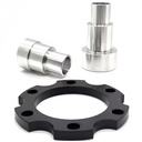 CNC Machining Fastener Parts Black Anodized Aluminum Flange 0.002mm High Precision Non Standard Fastener Components