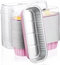 Aluminum Disposable Foil Ramekins Pan Tin With Lids Cupcake Baking Cups Containers Wrappers