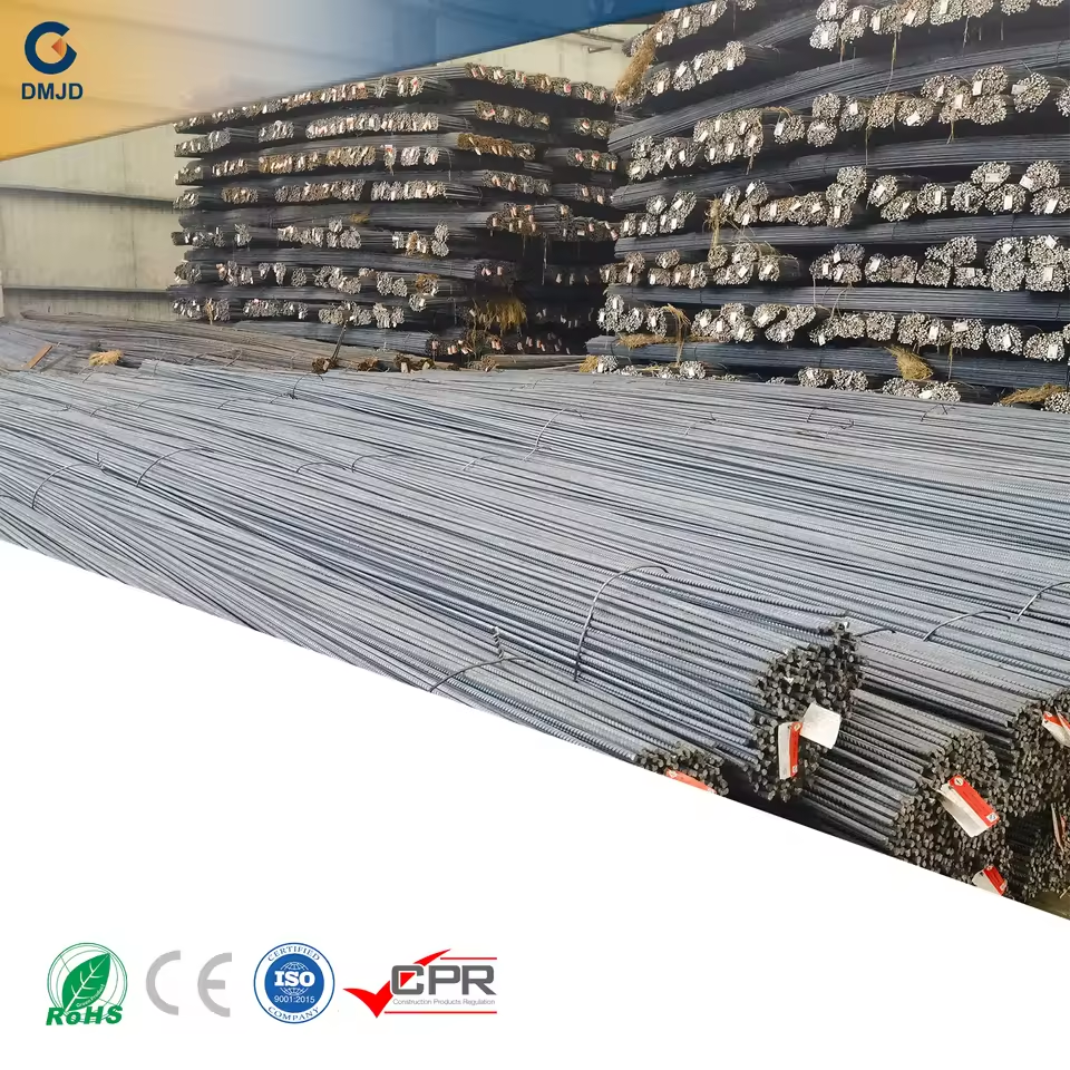 For Construction 10 12 16Mm Concrete Price Ribbed Iron Reinforcing Iron Construction Rebar Steel Bar Rolls