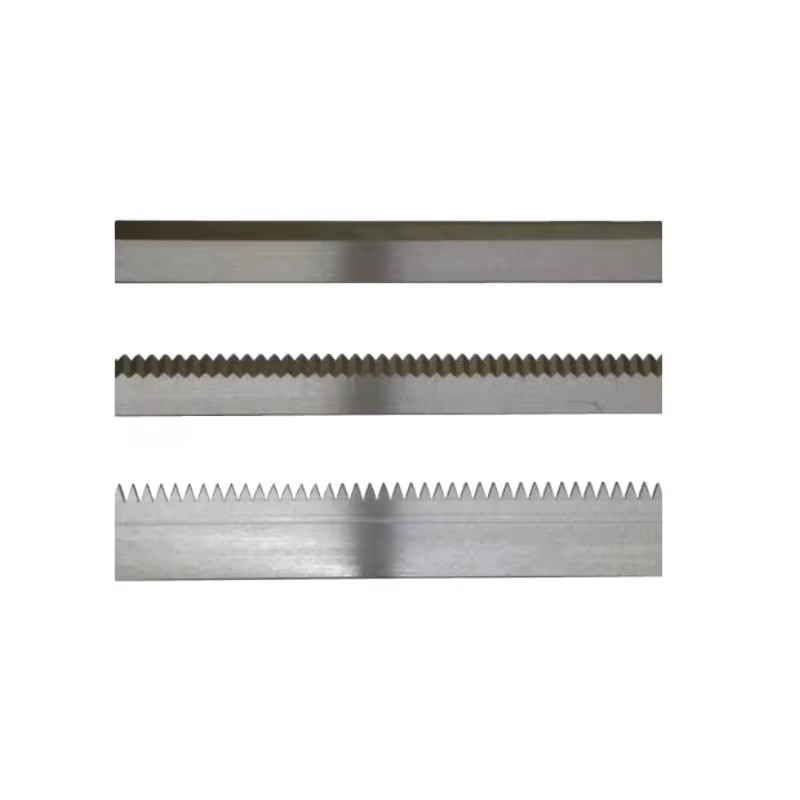 Serrated Blades Toothed Knives High Precision Durable Steel for Form Fill Seal Packaging Recycling Custom Sizes