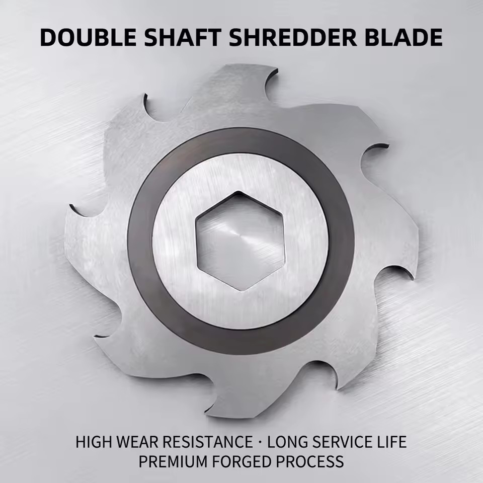 Double Shaft Scrap Shredder Blades Knives High Hardness Wear Resistant for Plastic Rubber Scrap Recycling Custom Sizes
