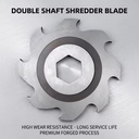 Double Shaft Scrap Shredder Blades Knives High Hardness Wear Resistant for Plastic Rubber Scrap Recycling Custom Sizes