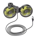 Automotive Fan Portable Air Conditioner 360 Degree Rotatable Dual Head 3 Speed Seat Fan