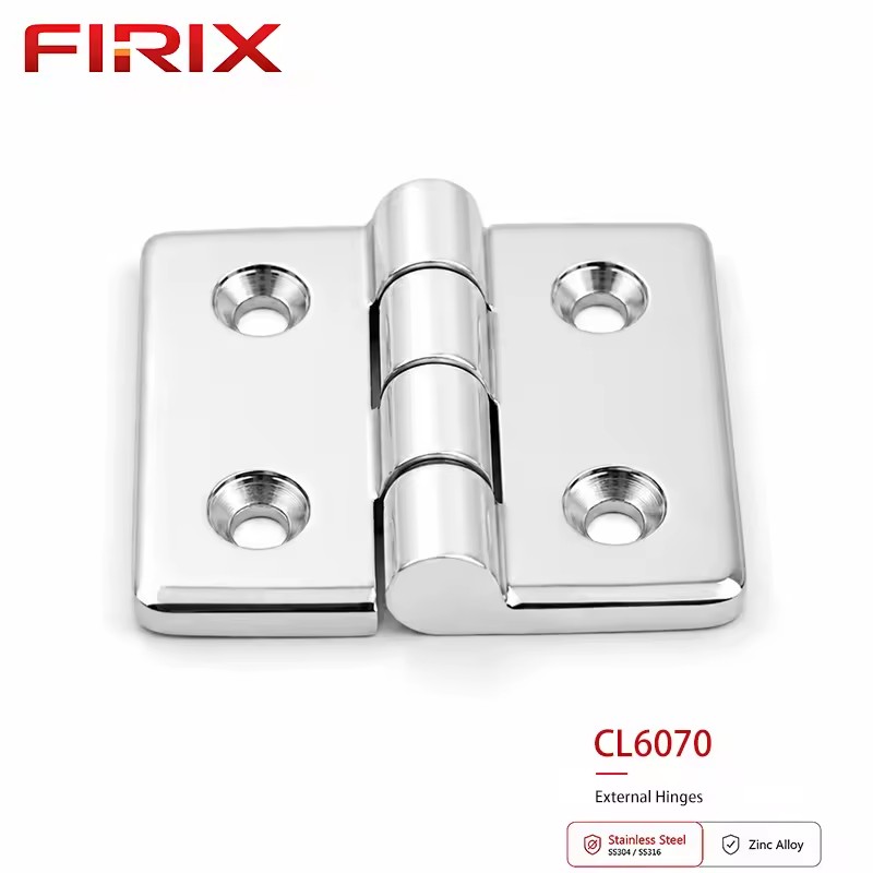 CL6070 Industrial Heavy Duty Stainless Steel Butt Hinge | 60x70mm Mirror Polished Easy Installation for BESS Storage Containers