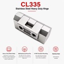 CL335 Industrial Heavy Duty Stainless Steel External Block Hinge for Large Scale Power Systems