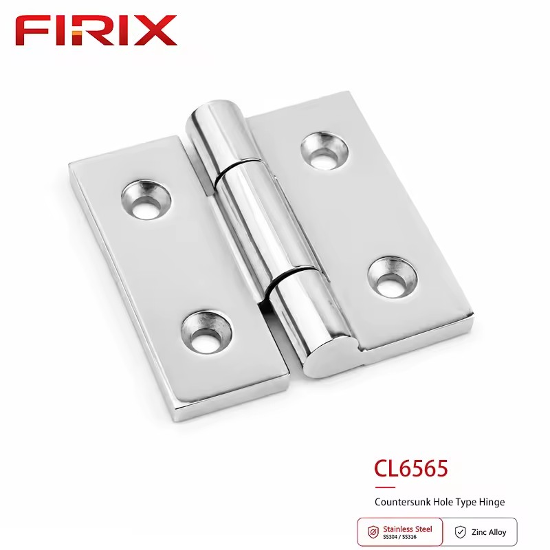 CL6565 Sharp Corner Stainless Steel Industrial Hinge | 65x65mm Large Square Profile Butt Hinge Easy Installation for Door BESS