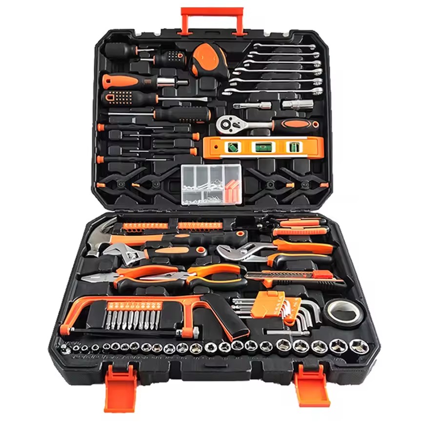 168 Piece Tool Set General Household Hand Kit Socket Wrench 46pcs Auto Repair Combination Package Mixed Tool Set