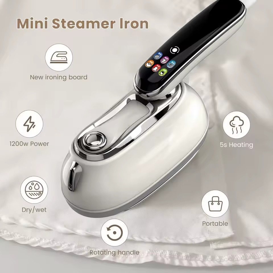 2025 New Handheld Hanging Ironing Machine LCD Color Screen 1300W High Power 200mL Water Tank Anti-Dry-Burning 1-Year Warranty