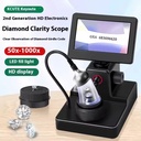 KCT KCT-ES1000 LED Light Source HD Magnifier Digital Microscope IP67 Rating LCD Display Diamond Waist Code Ring Identification