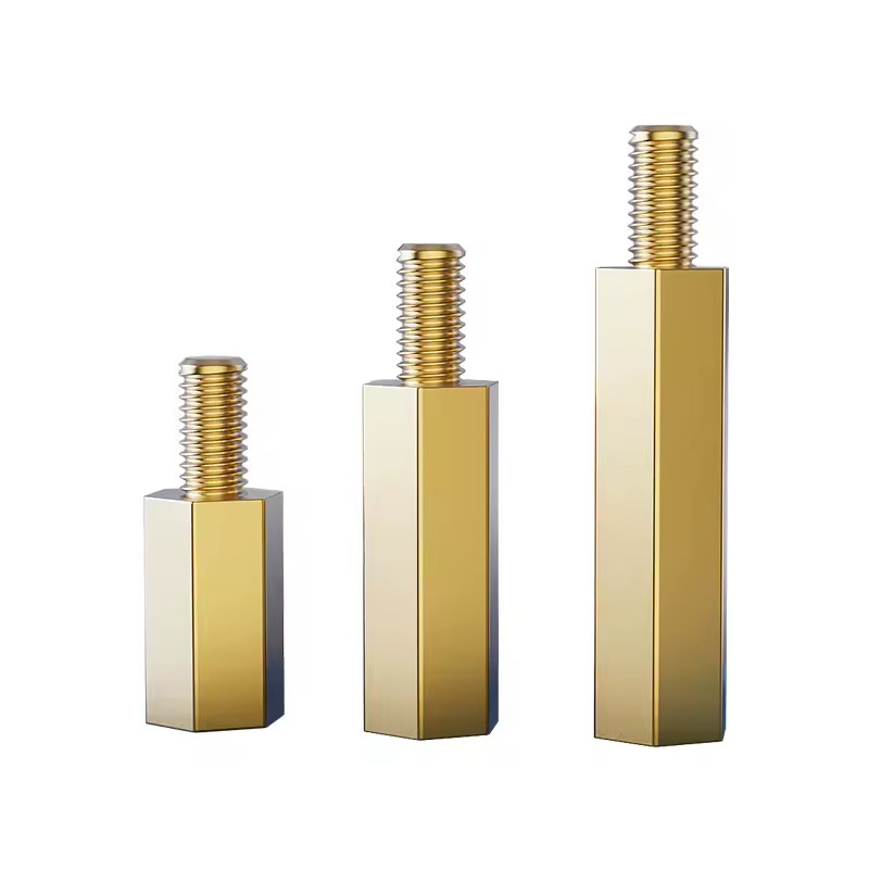 Brass Stud M5 Hexagon Copper Column Chassis Screw Single-pass Nut Column Main Board Support Isolation Column