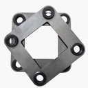 Industrial Elastic Buffer Disc Coupling Insert 304 Stainless Steel Frame Rubber Grommet Flexible Shaft Pad Connector