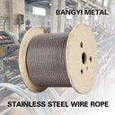 7x7 7x19 304 316 Stainless Steel Wire Strand Rope Cable Ss Wire Rope 3mm 4mm 5mm 6mm SUS304 Steel Cable
