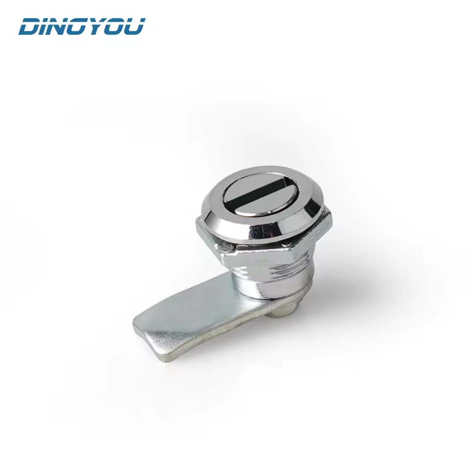 DINGYOU Factory Direct Mini Cam Lock Zinc Alloy Chrome Plated Single Slot 12.5mm Key Cylinder for Equipment Enclosure