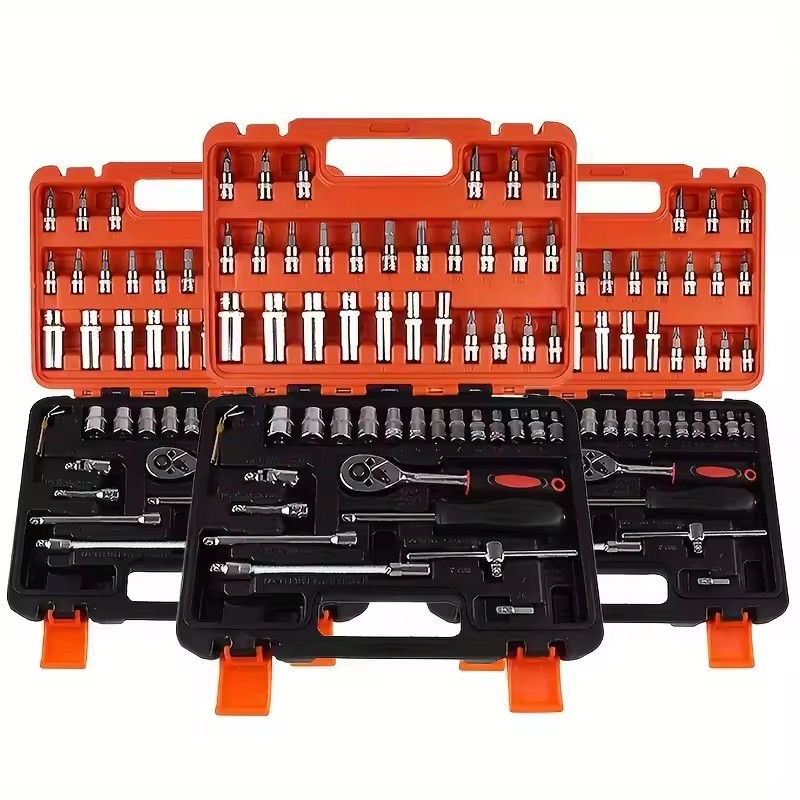 Advanced 53-Piece Toolbox Set for Home Work Life Maintenance Hand-Power Source Industrial Garden Use DIY Repair OEM Hard Case