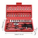 Professional 46-Piece Household Work Repair Tool Set High Quality Toolbox Hammer Screwdriver Spanner Case for Electrical