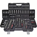Auto Repair Mechanic Tool Kit Home Mechanic Socket Wrench Drive 172pcs Repair Car Hexagon Hard Case 1/2\" 1/4\" 3/8\" Sizes 1/4