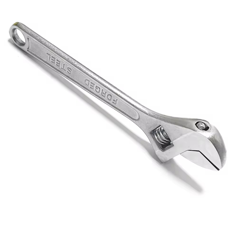 High Hardness Industrial Grade Multi-Function Adjustable Wrench Large Opening Chrome Finish DIY Maintenance Tools OEM
