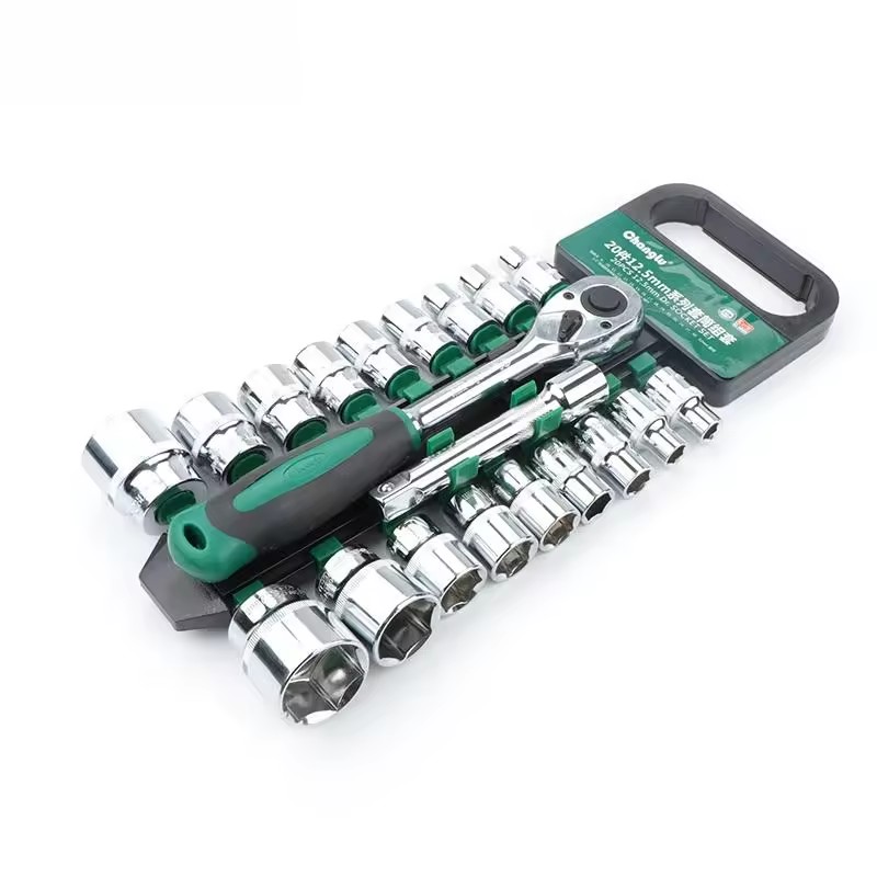 20-Piece Chrome Vanadium Steel Ratchet Wrench Set with Hard Case for Auto Repair and Hand Mechanics OEM