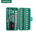 46pcs Multi-Functional Carbon Steel Auto Repair Wrench Set Hand Tool Box with Socket Set