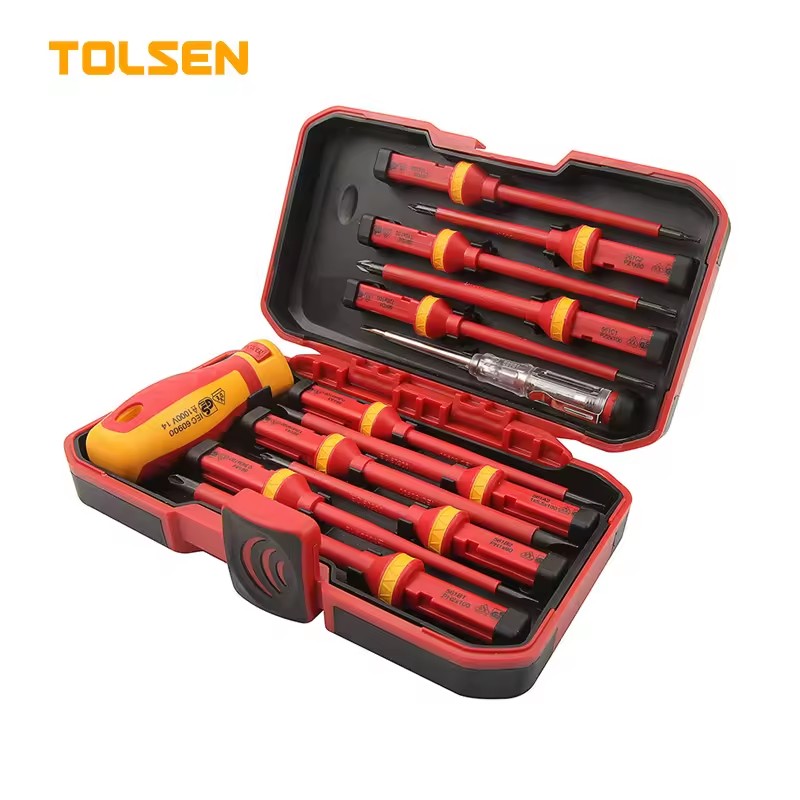 TOLSEN 38016 13pcs Vde Mechanic Tools Insulated Screwdriver Set