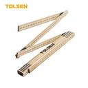 TOLSEN 35046 2m Wood Body Folding Ruler With Spring