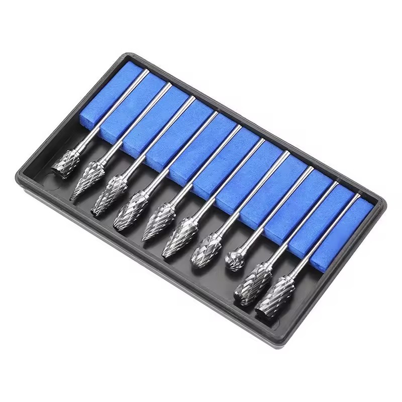 Chinese Manufactures High Quality 1/8" 3mm*6mm Abrasive Tool Doubl Cut Tungsten Carbide Burrs
