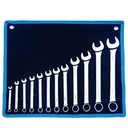 High Quality 6-32mm Dual Purpose Combination Spanner Set with Convex Mirror and Double Head for Auto Repair Wrench Set