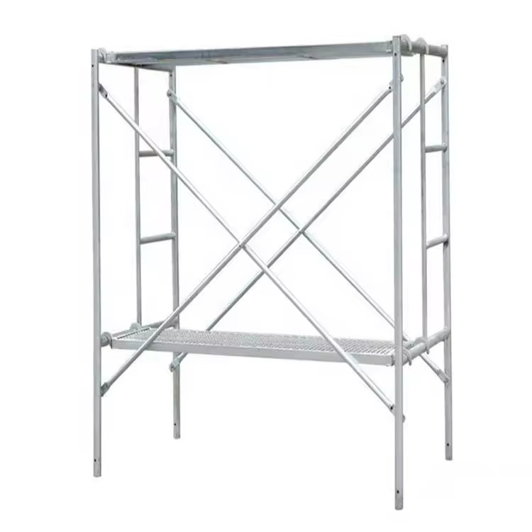 Galvanized Q235 Steel Scaffolding Frame System H Frame Ladders Industrial Scaffolding for Construction