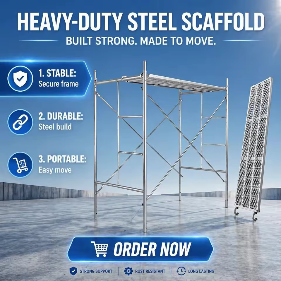 HDG Walk Through Scaffold H Frame Scaffolding OD 42mm Mason Scaffold Andamio for Construction Building Support