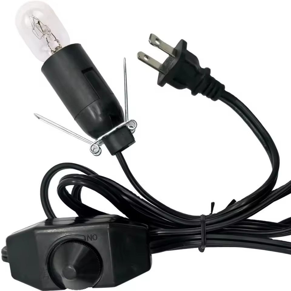 Haraqi Himalayan Salt Lamp Cords Dimmer Switch Original Replacement 18AWG 100% Copper SPT-2 6 Foot Black CETL Certified 125V