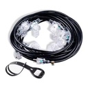 12/3 50ft Heavy Duty 125V 6 Outlets Extension Cord Light 16-10 Gauge CETL CUL Certified 100% Copper PVC NEMA 5-15R Female Black