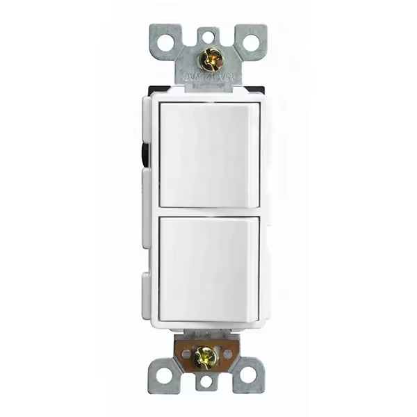 American Standard Double Rocker Light Switch Wall ONOff Plug with Socket 125V Rated Voltage 15A Rated Current