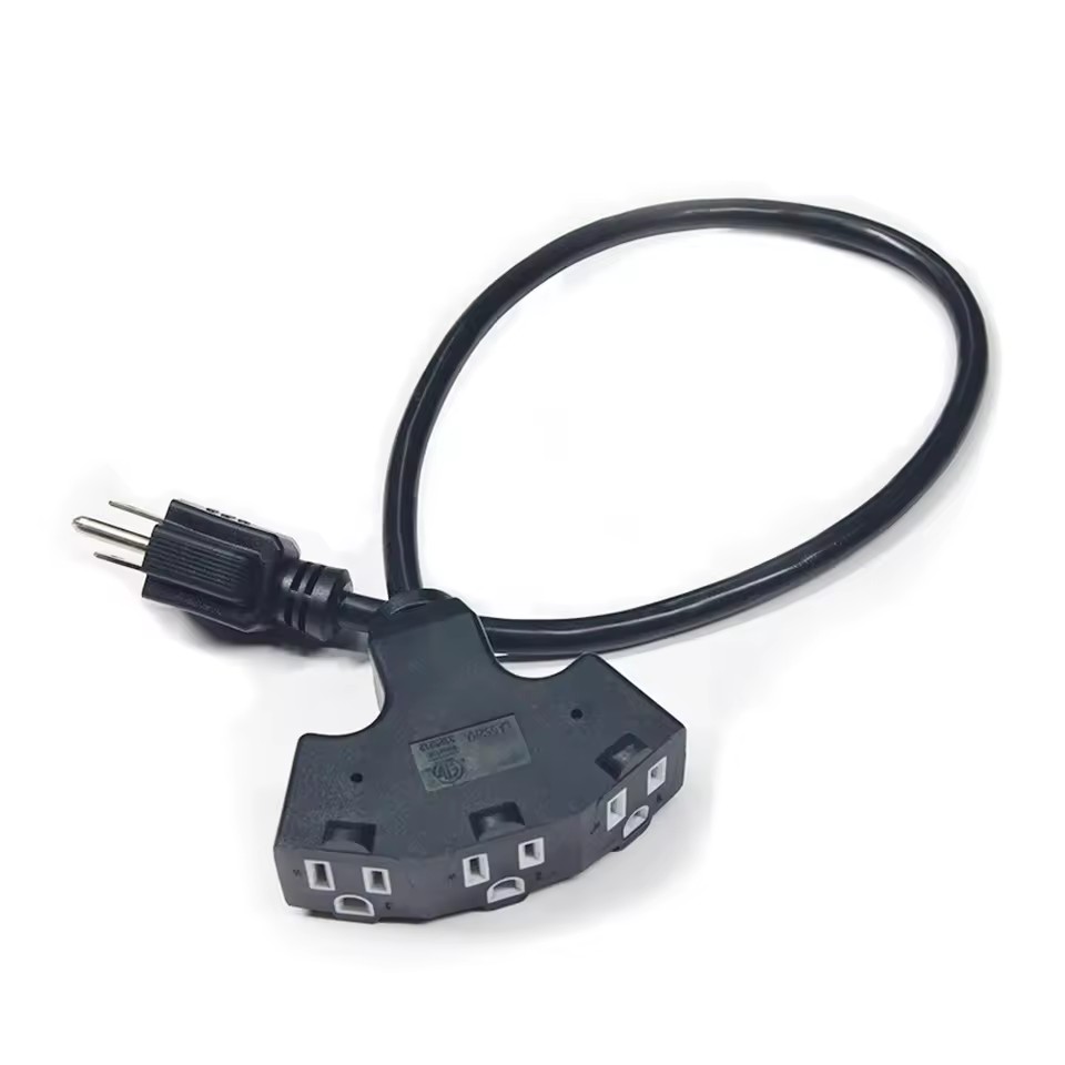 16/3 6ft Power Cord Electrical Outdoor Heavy Duty 220v Multi Socket Extension Cords